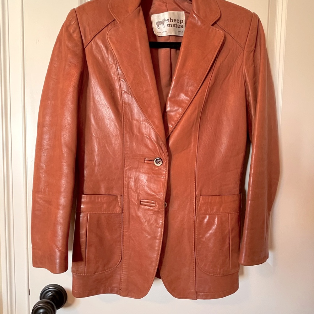 Sheep Mates Leather Blazer with subtle Western styling